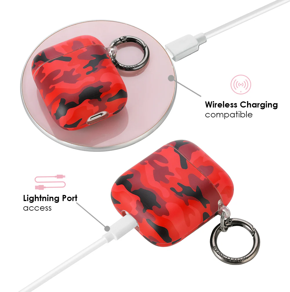 Red Camo Airpods Case - Image 5