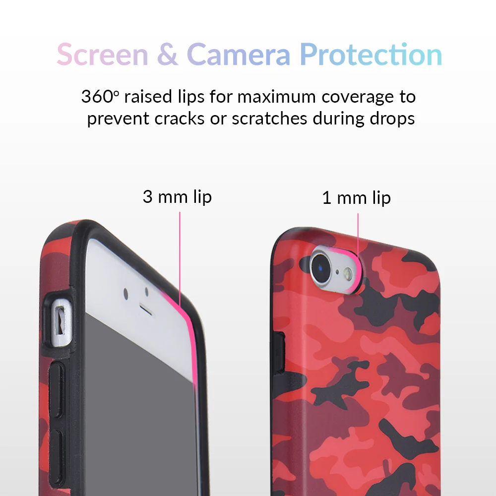 Red Camo iPhone Case - Image 3