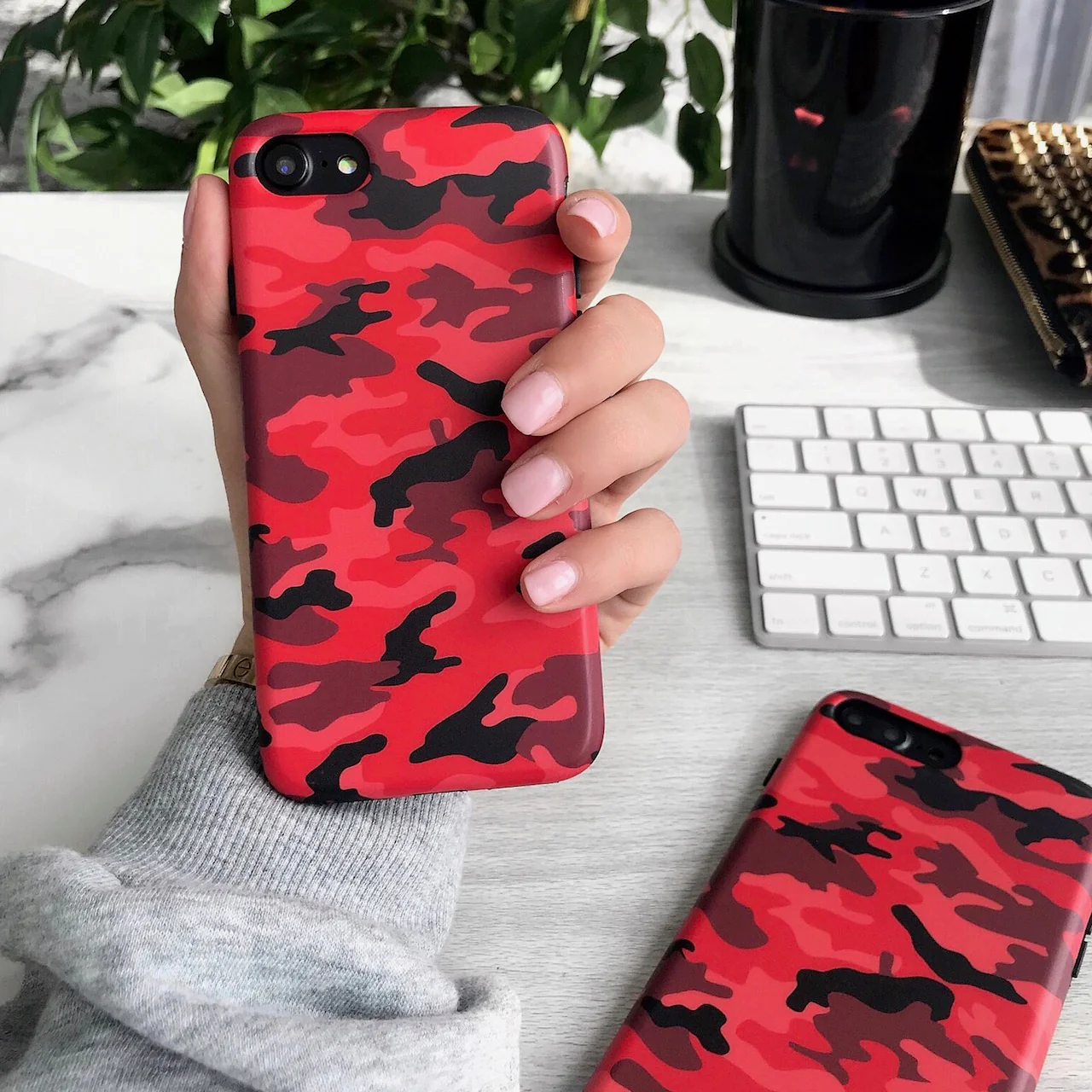 Red Camo iPhone Case - Image 36