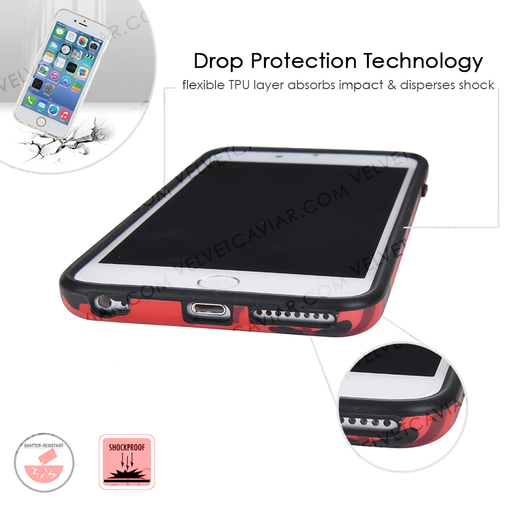 Red Camo iPhone Case - Image 45