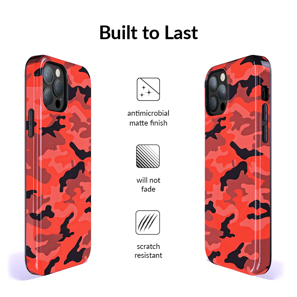 Red Camo iPhone Case - Image 80