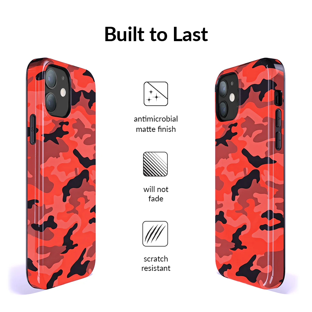 Red Camo iPhone Case - Image 90