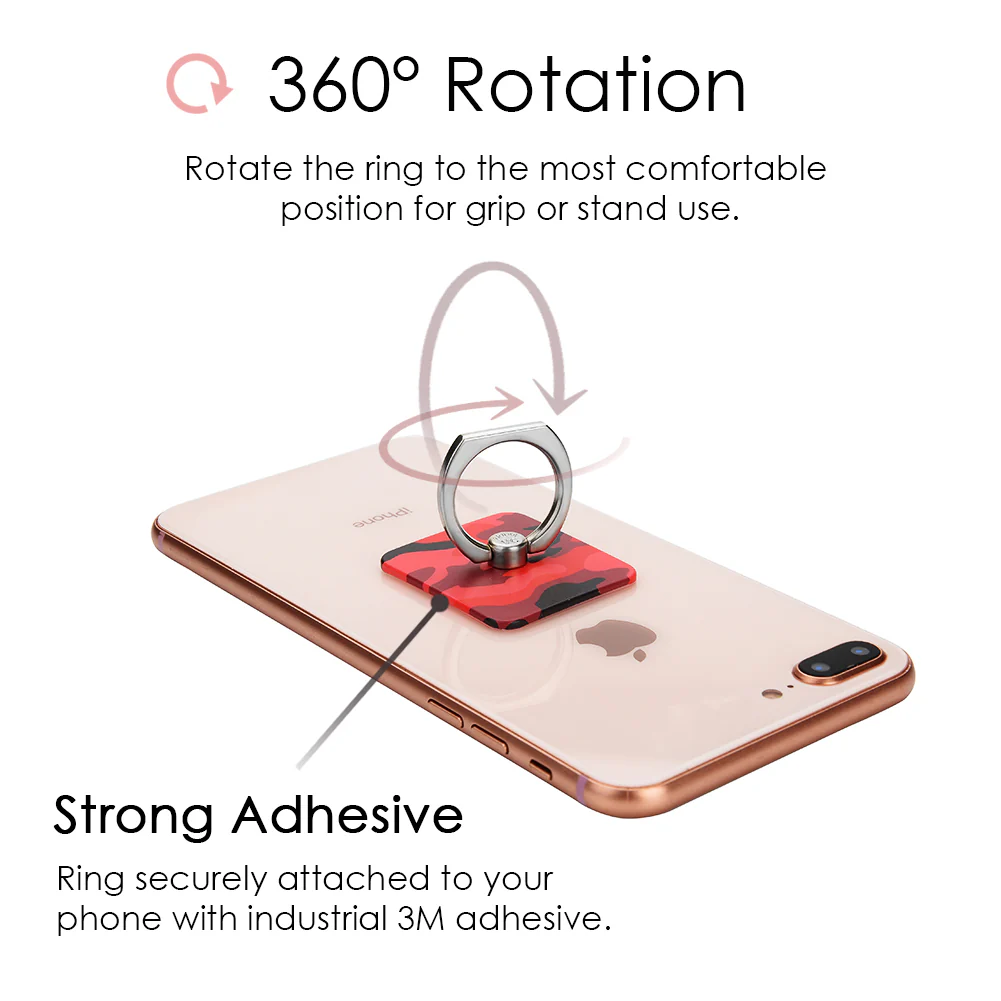 Red Camo Phone Ring - Image 4