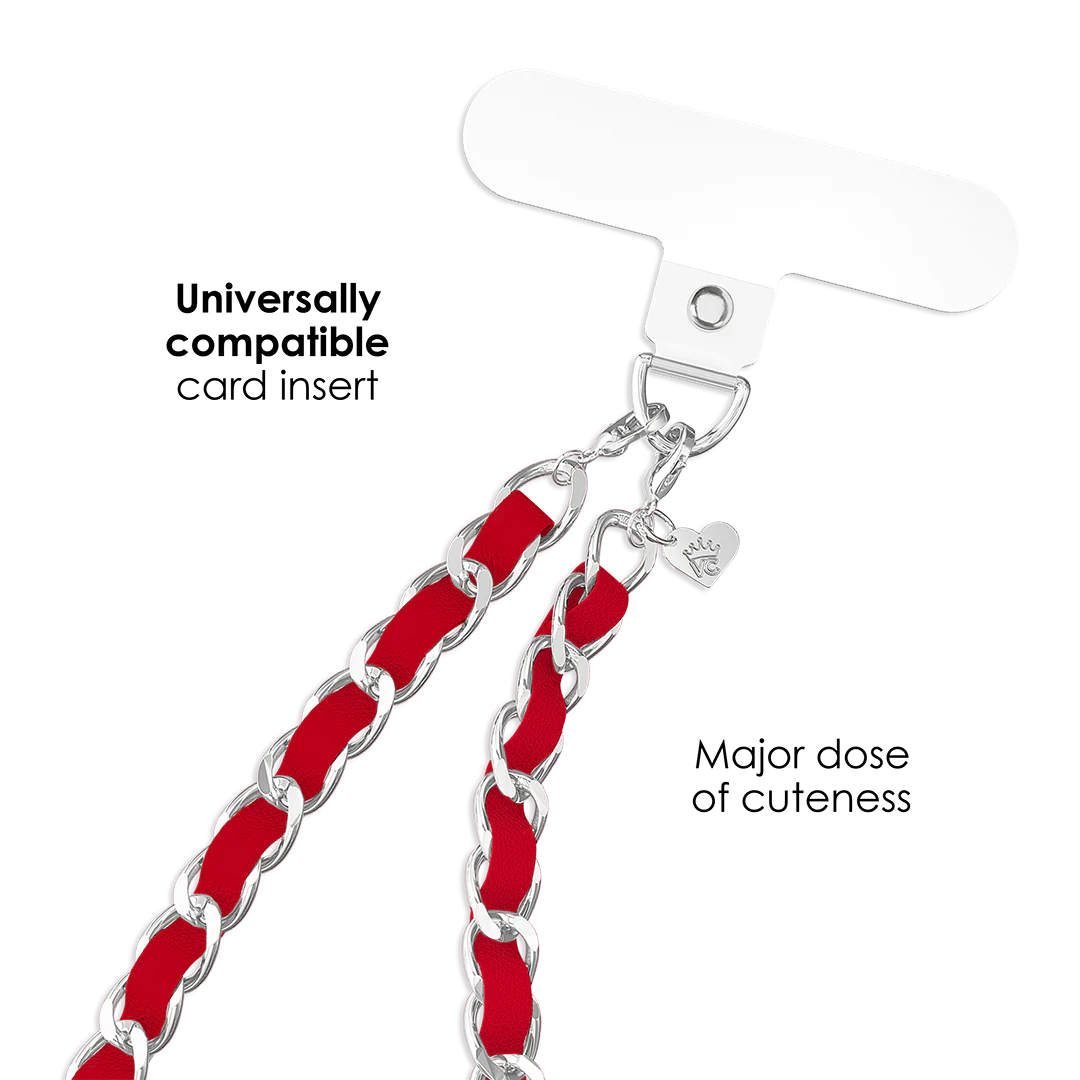 Red Leather Chain Phone Charm - Image 2
