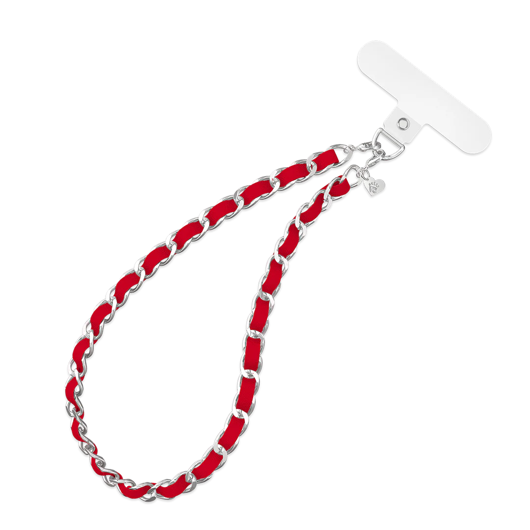 Red Leather Chain Phone Charm - Image 4