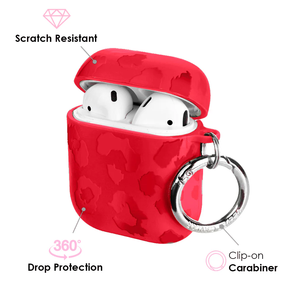 Red Hot Leopard AirPod Case - Image 3