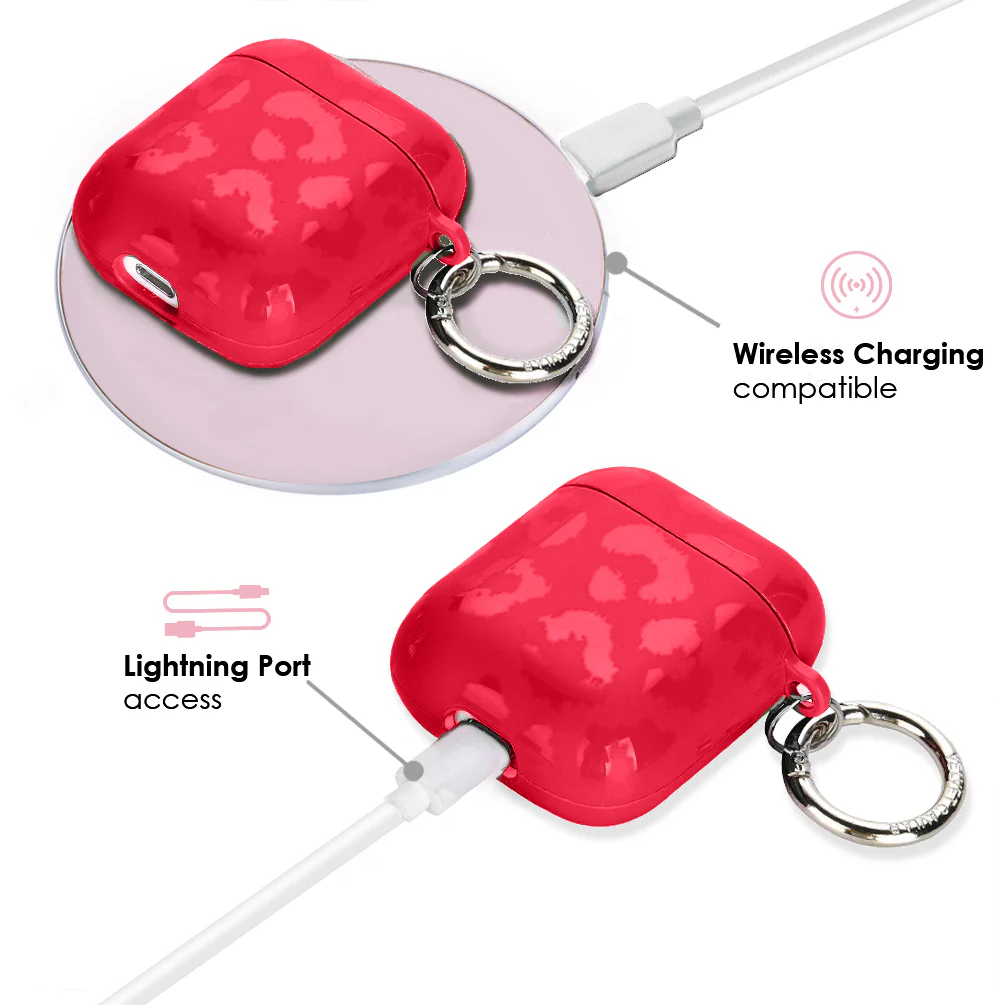 Red Hot Leopard AirPod Case - Image 4