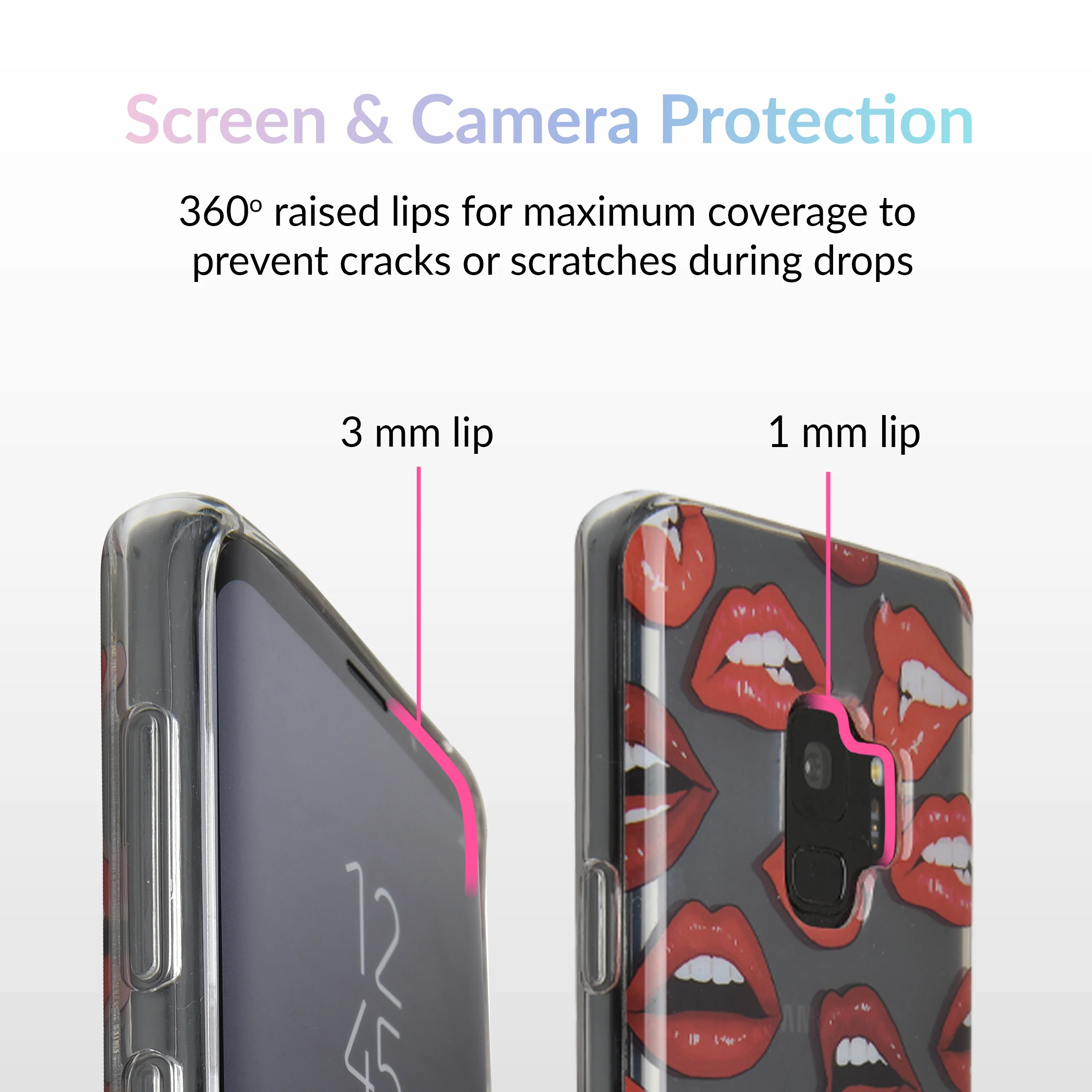 Red Lips Samsung Galaxy Clear Case - Image 13