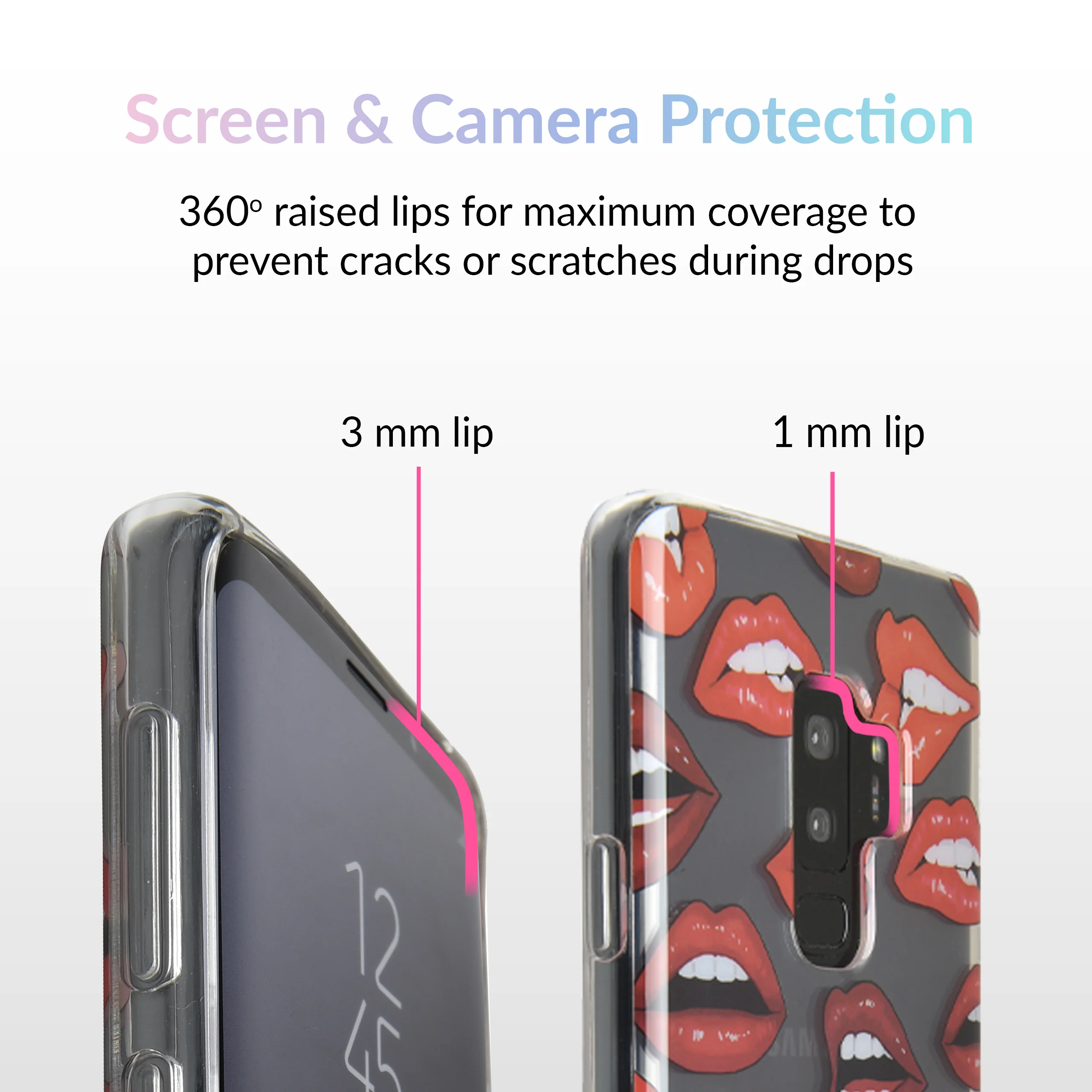 Red Lips Samsung Galaxy Clear Case - Image 19