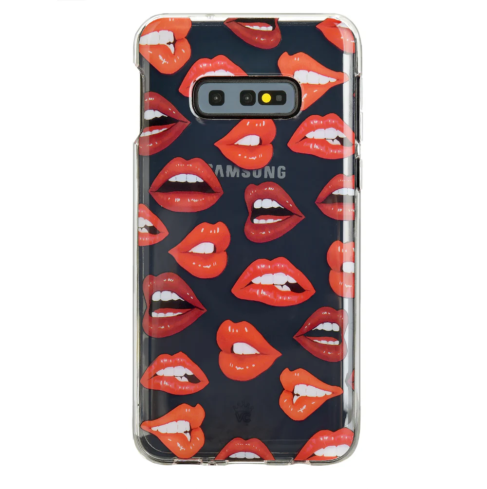 Red Lips Samsung Galaxy Clear Case - Image 33