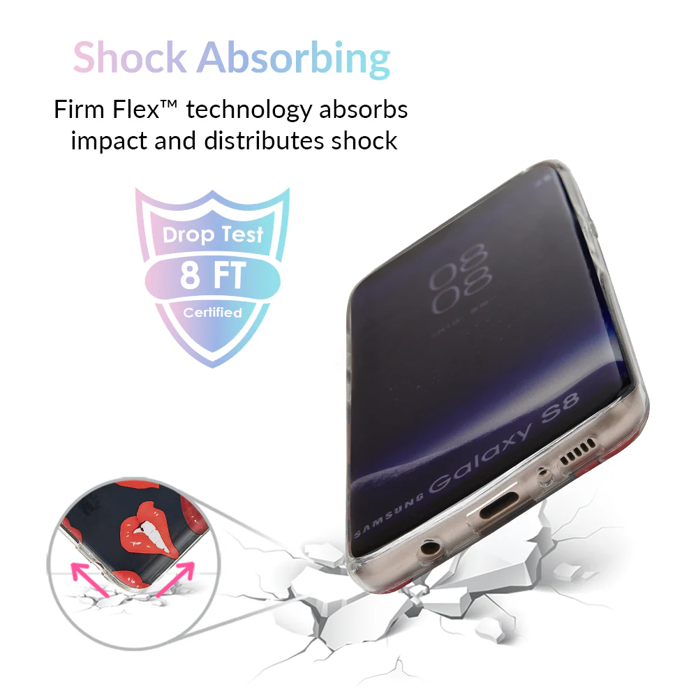 Red Lips Samsung Galaxy Clear Case - Image 9