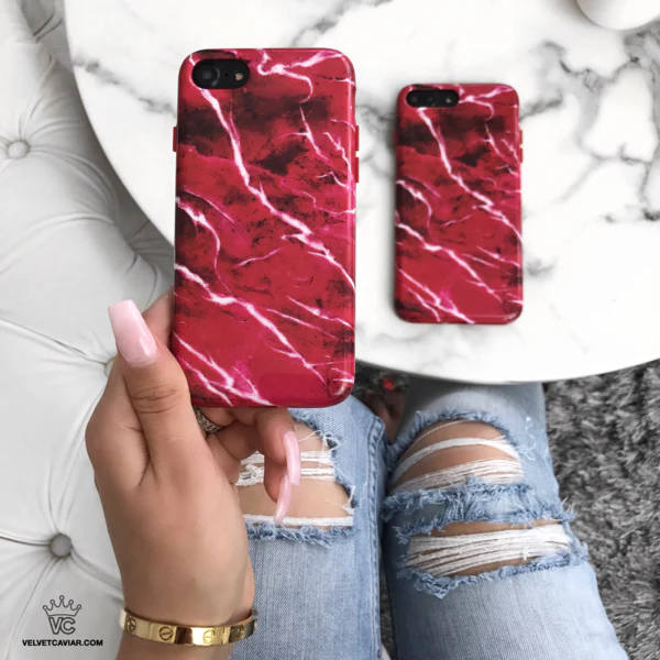 Red Velvet Marble iPhone Case - Image 29
