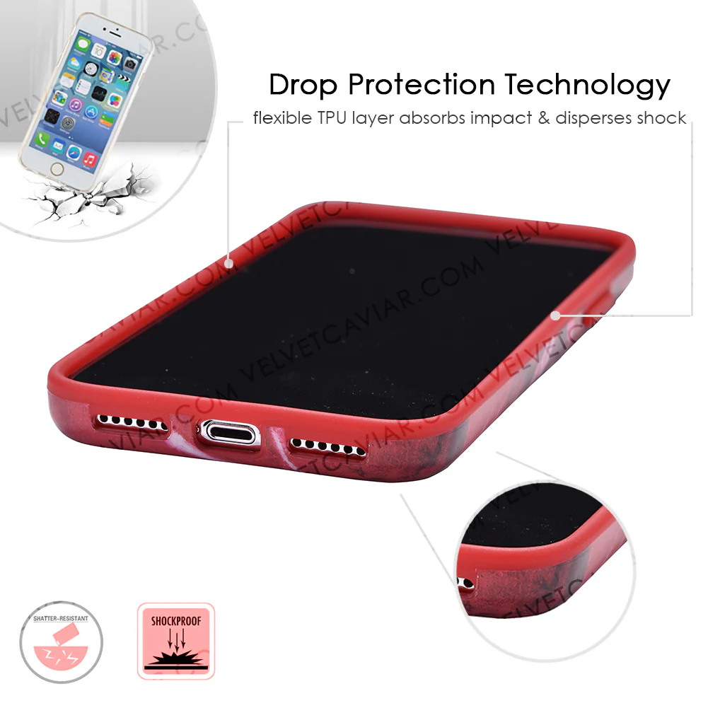 Red Velvet Marble iPhone Case - Image 32