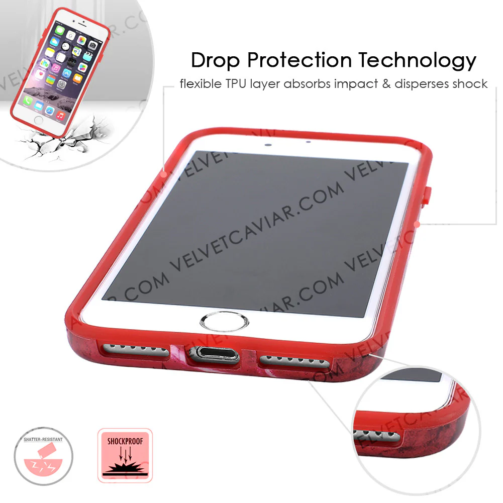 Red Velvet Marble iPhone Case - Image 5