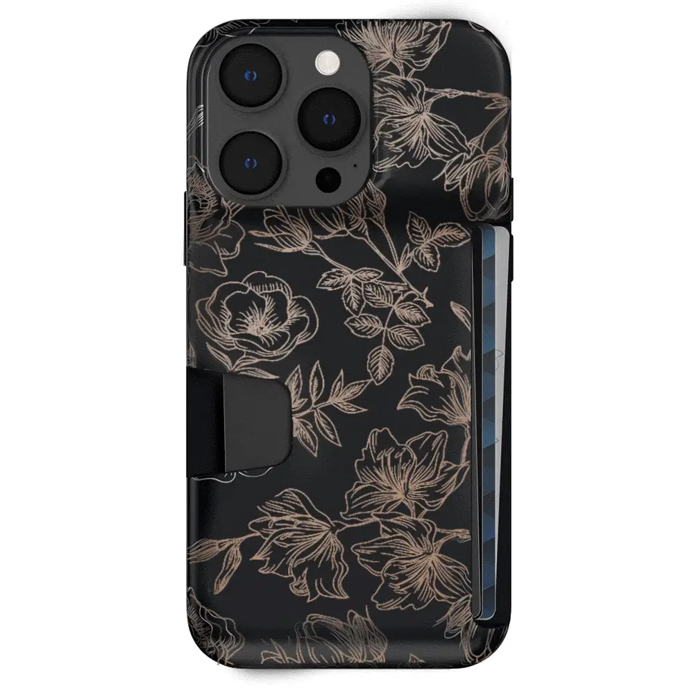 Floral Rose Gold iPhone Wallet Case - Image 113