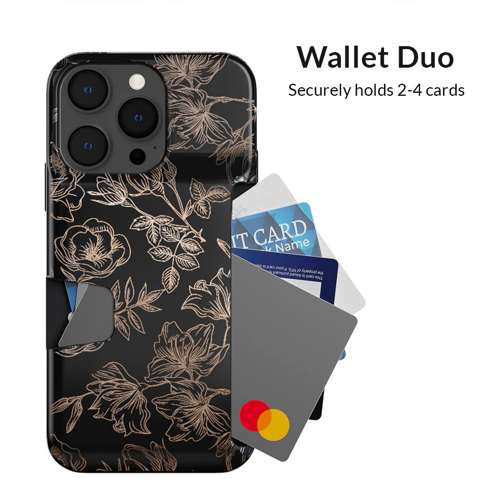 Floral Rose Gold iPhone Wallet Case - Image 115