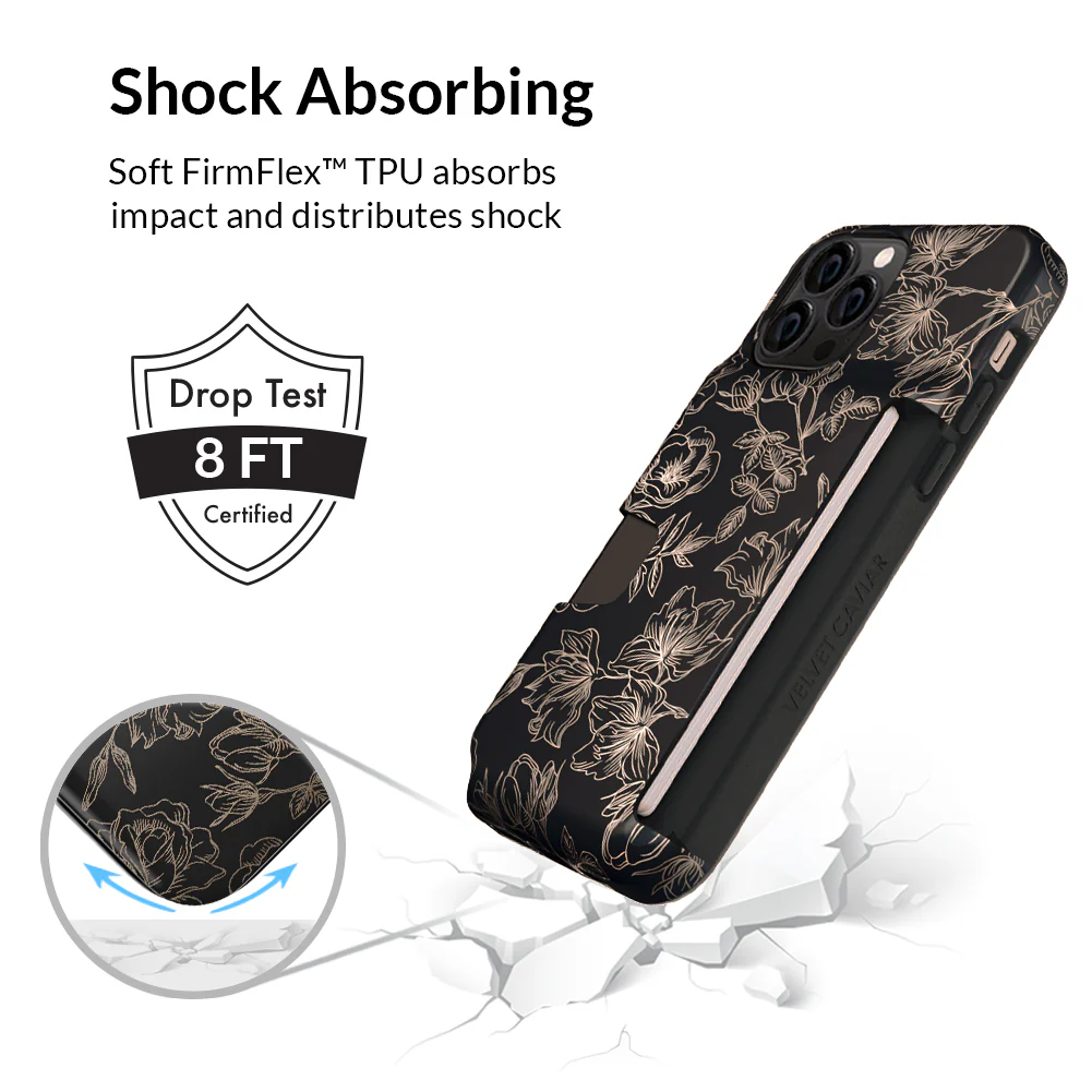 Floral Rose Gold iPhone Wallet Case - Image 118