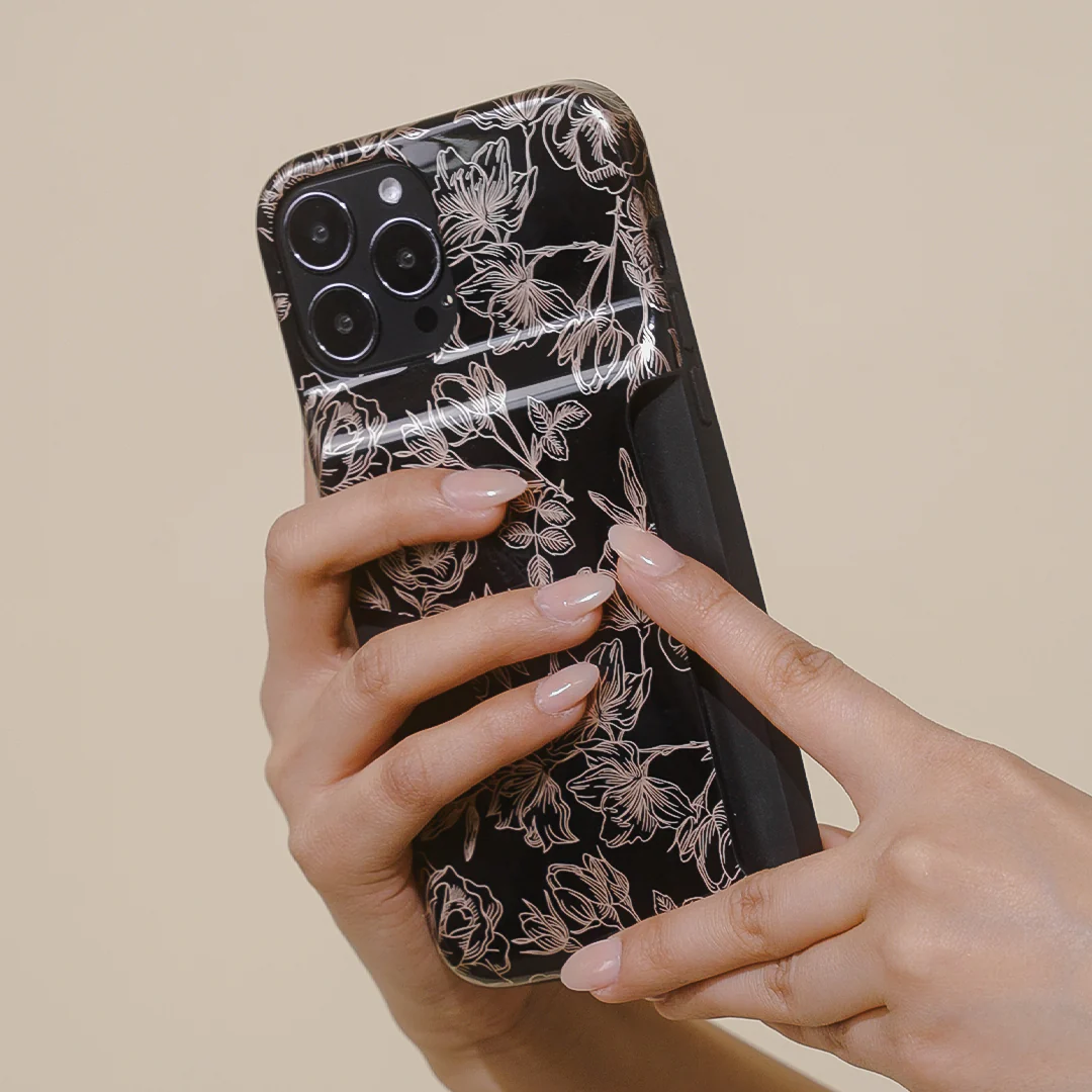 Floral Rose Gold iPhone Wallet Case - Image 18