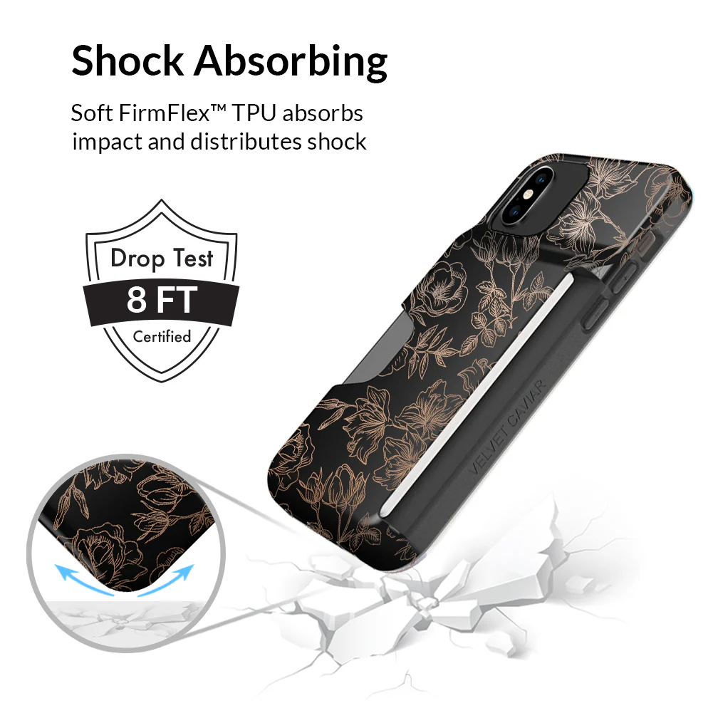 Floral Rose Gold iPhone Wallet Case - Image 6