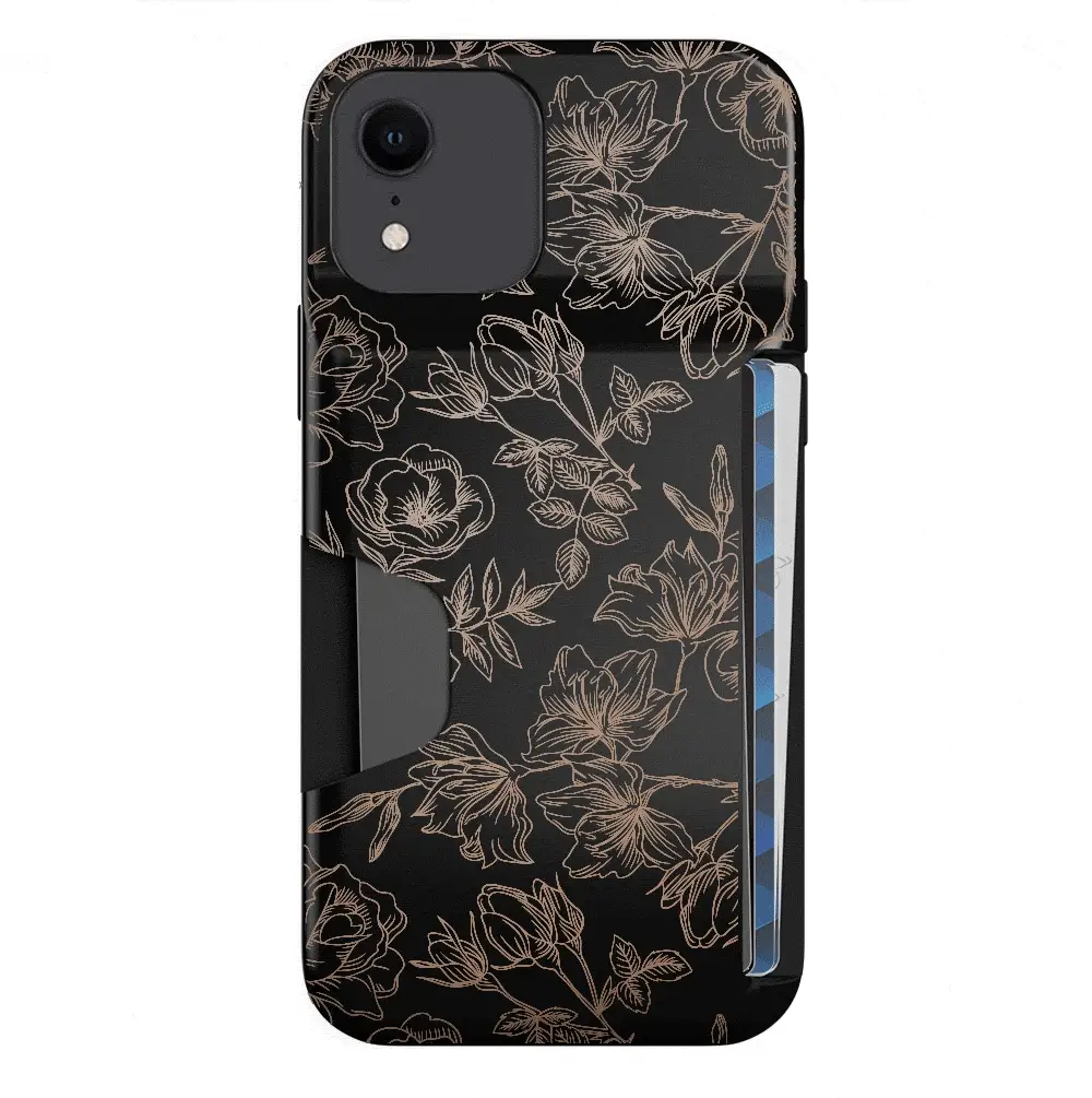 Floral Rose Gold iPhone Wallet Case - Image 65