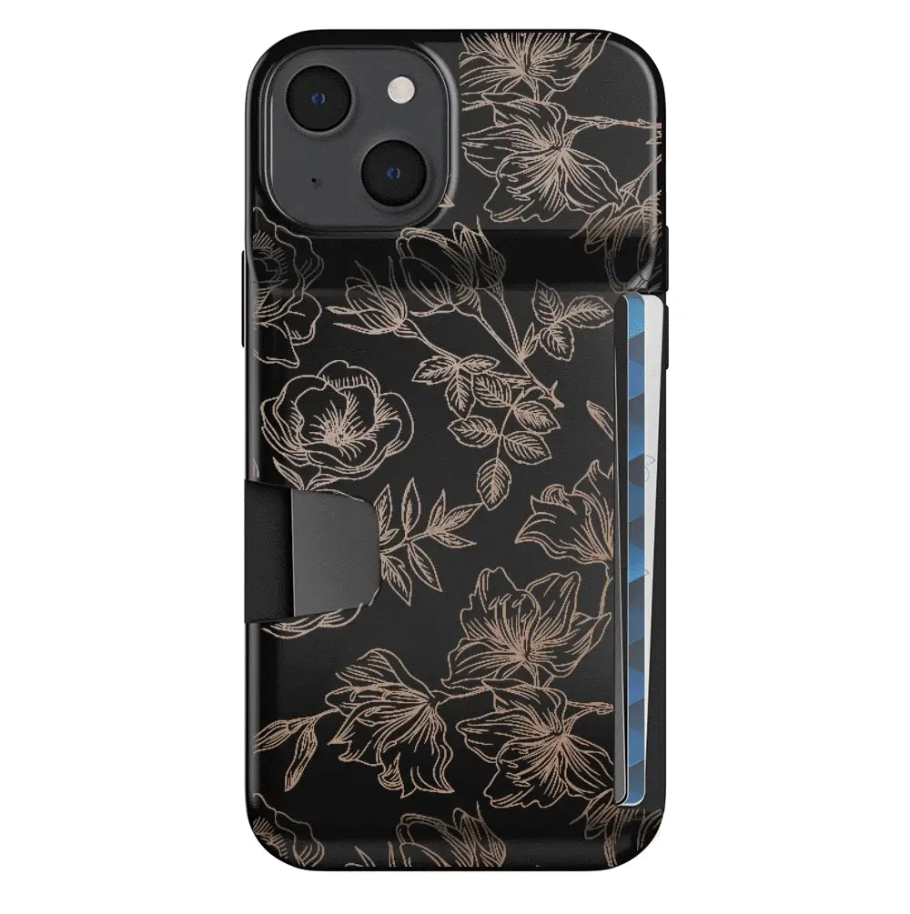 Floral Rose Gold iPhone Wallet Case - Image 97