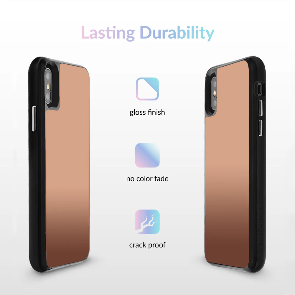 Rose Gold Reflective Mirror iPhone Case - Image 29