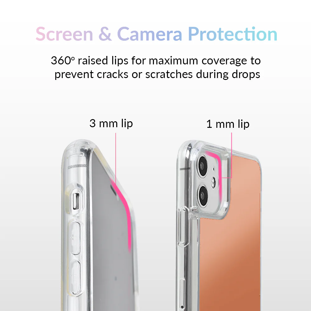 Rose Gold Reflective Mirror iPhone Case - Image 44
