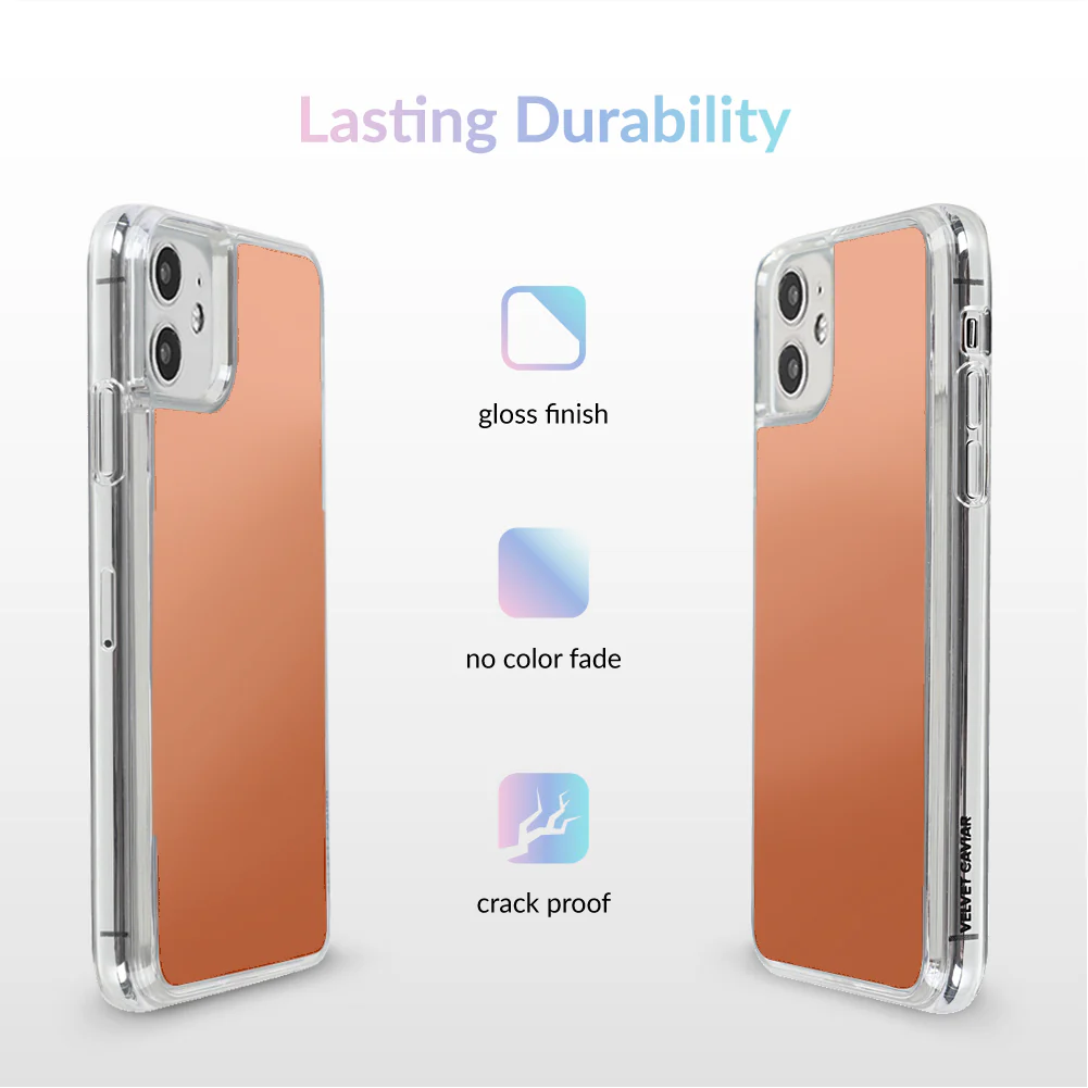 Rose Gold Reflective Mirror iPhone Case - Image 46