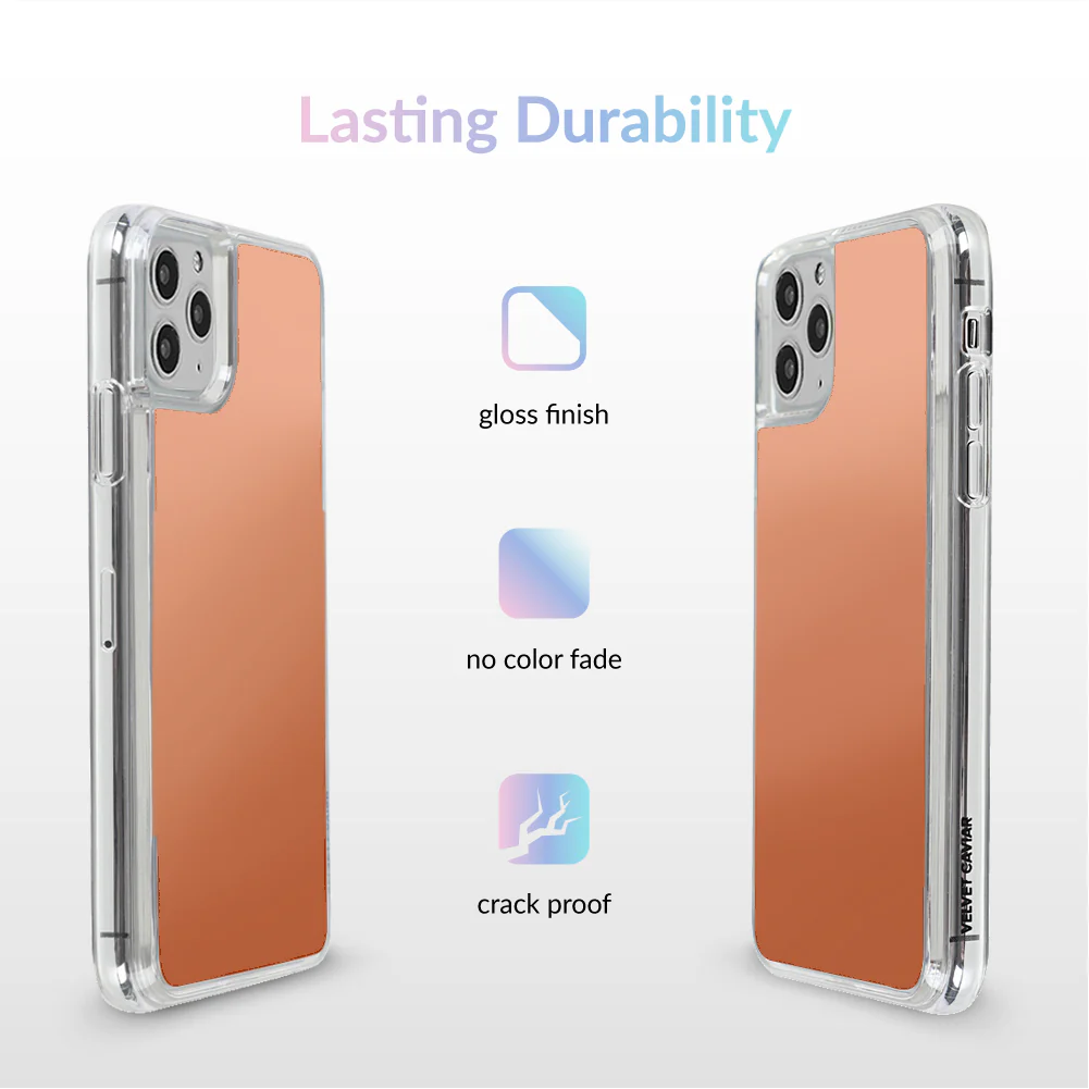 Rose Gold Reflective Mirror iPhone Case - Image 51
