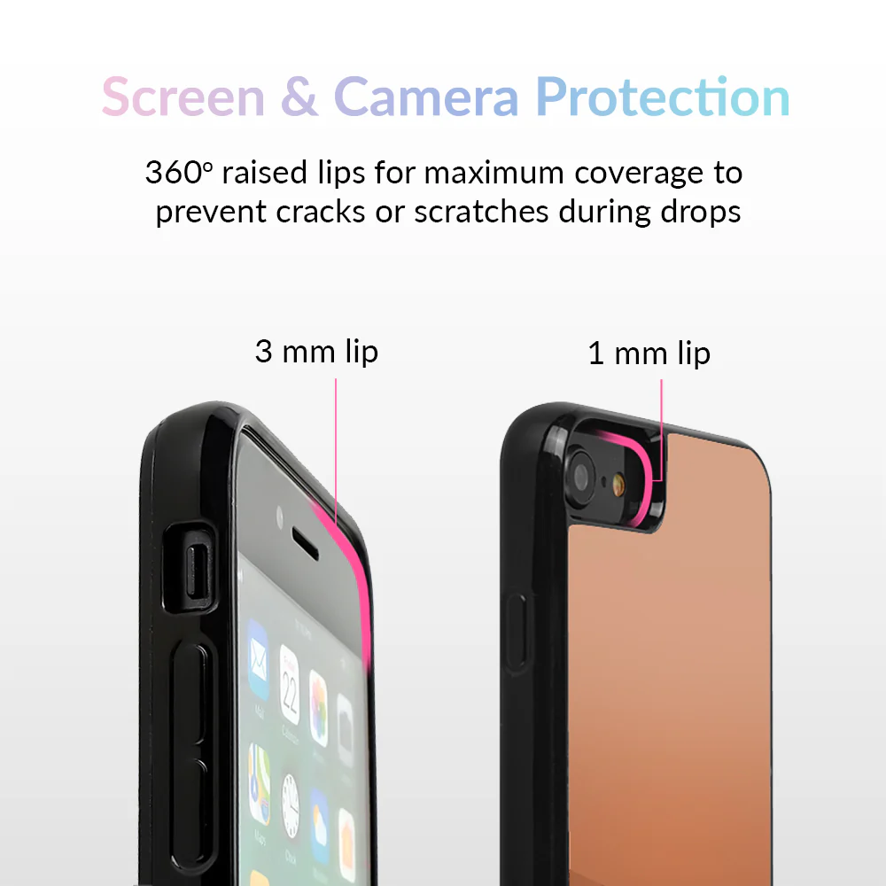 Rose Gold Reflective Mirror iPhone Case - Image 9