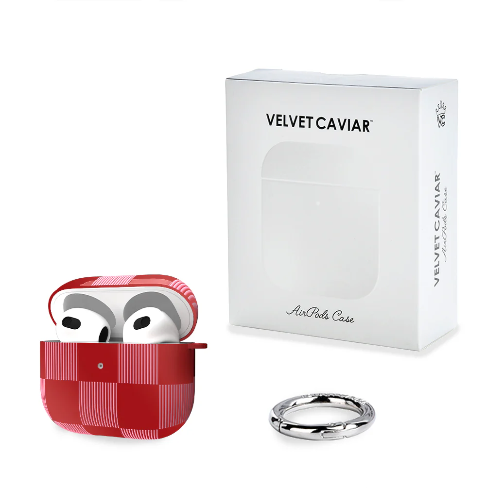 Rose Vibe Checkered AirPod Case - Image 15