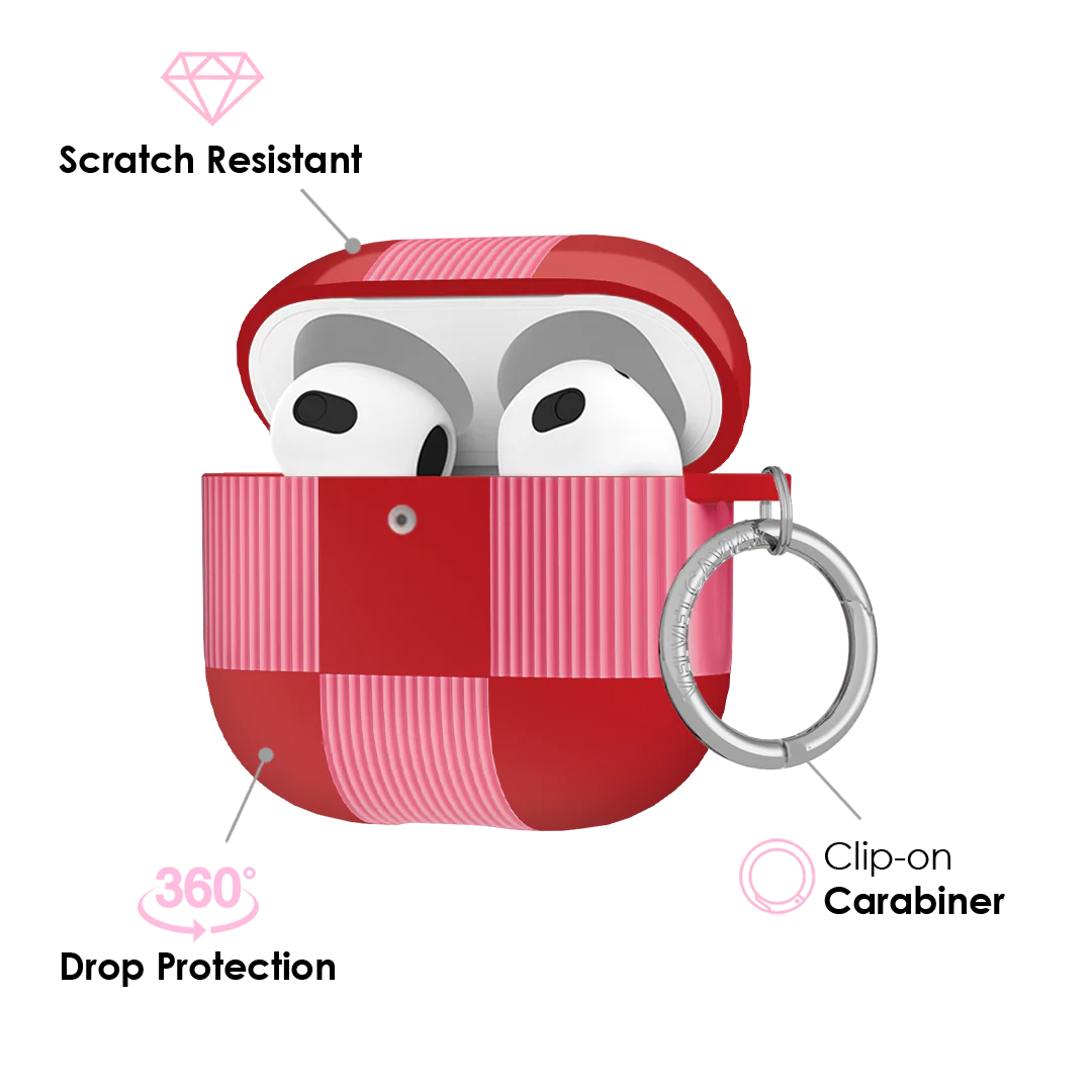 Rose Vibe Checkered AirPod Case - Image 18