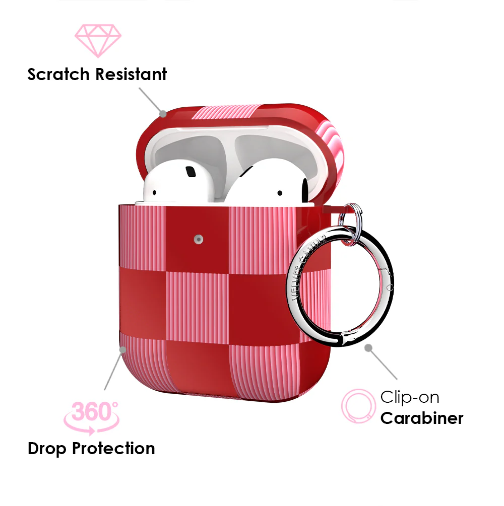 Rose Vibe Checkered AirPod Case - Image 3