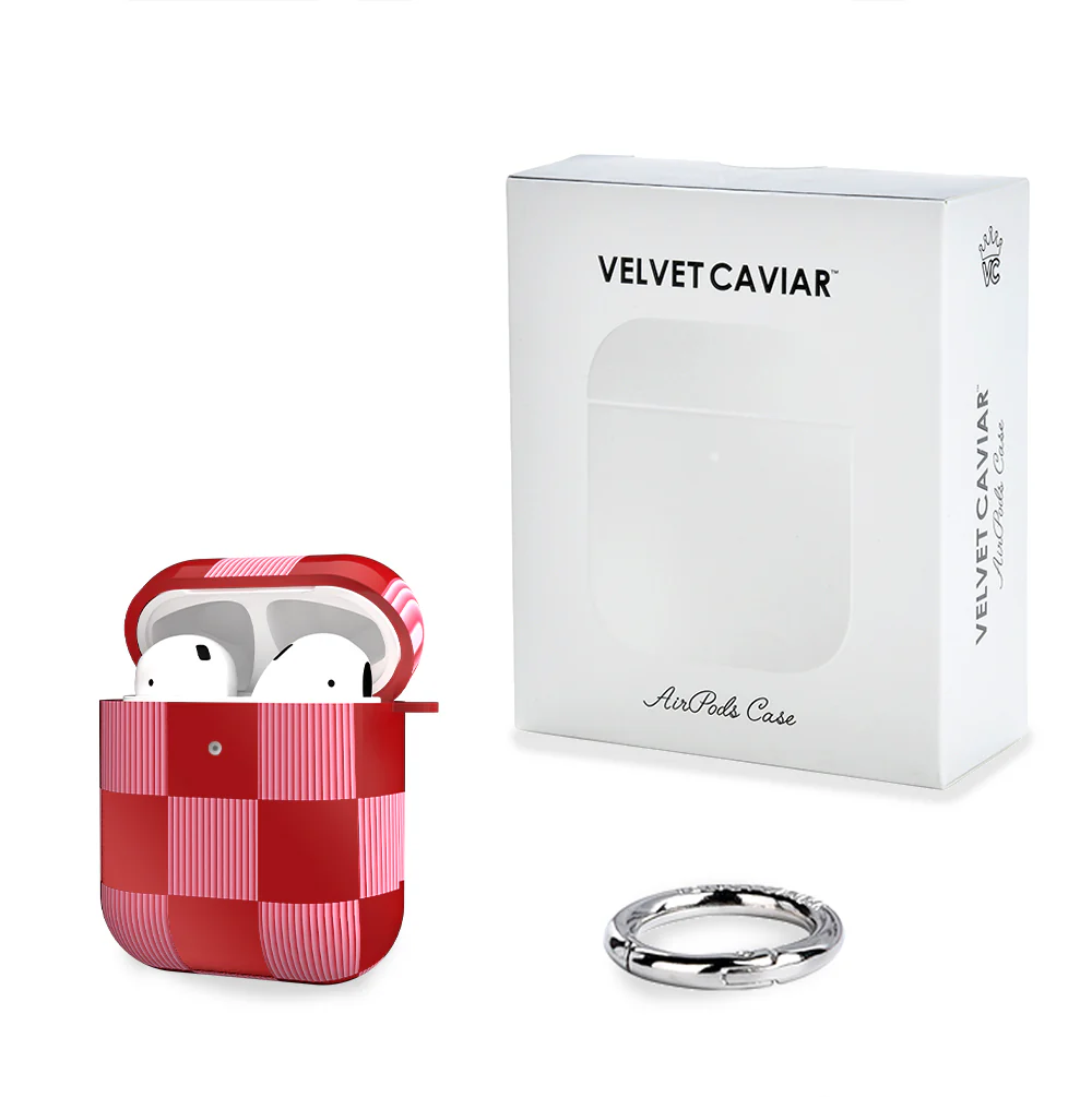 Rose Vibe Checkered AirPod Case - Image 5