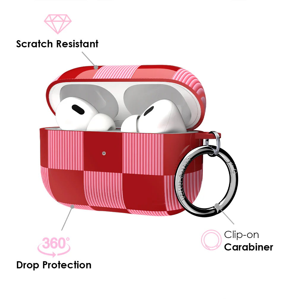 Rose Vibe Checkered AirPod Case - Image 8