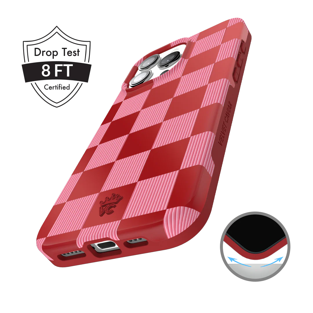 Rose Vibe Checkered iPhone Case - Image 101