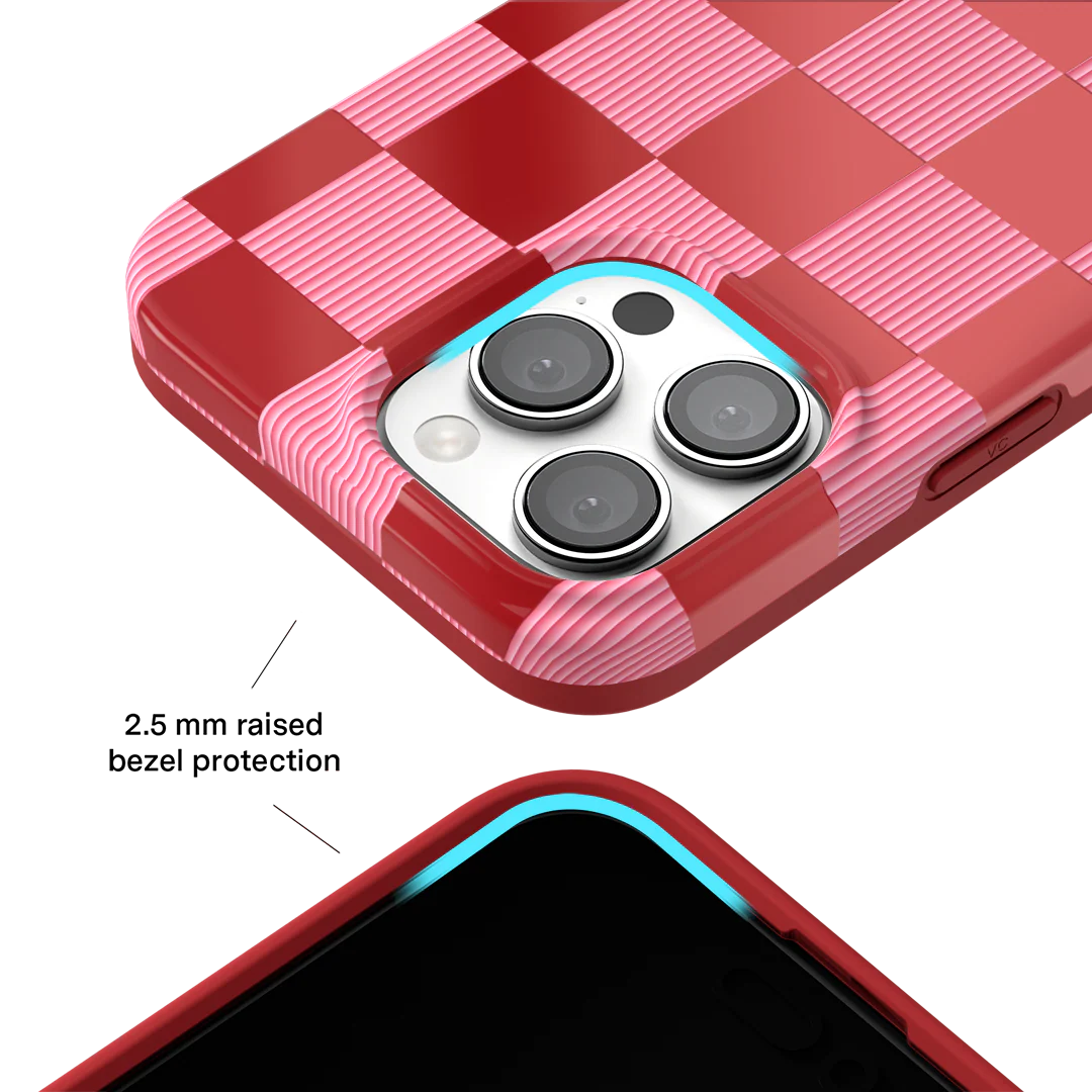 Rose Vibe Checkered iPhone Case - Image 105