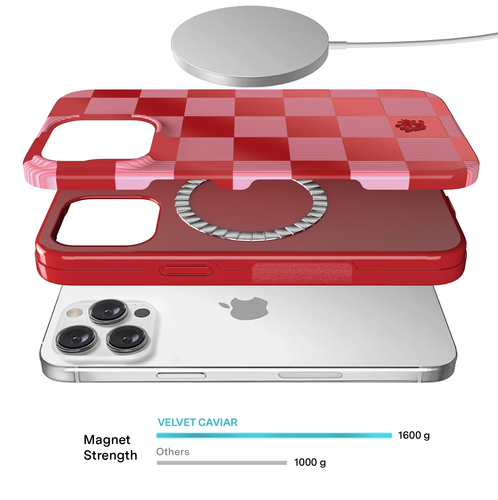 Rose Vibe Checkered iPhone Case - Image 4