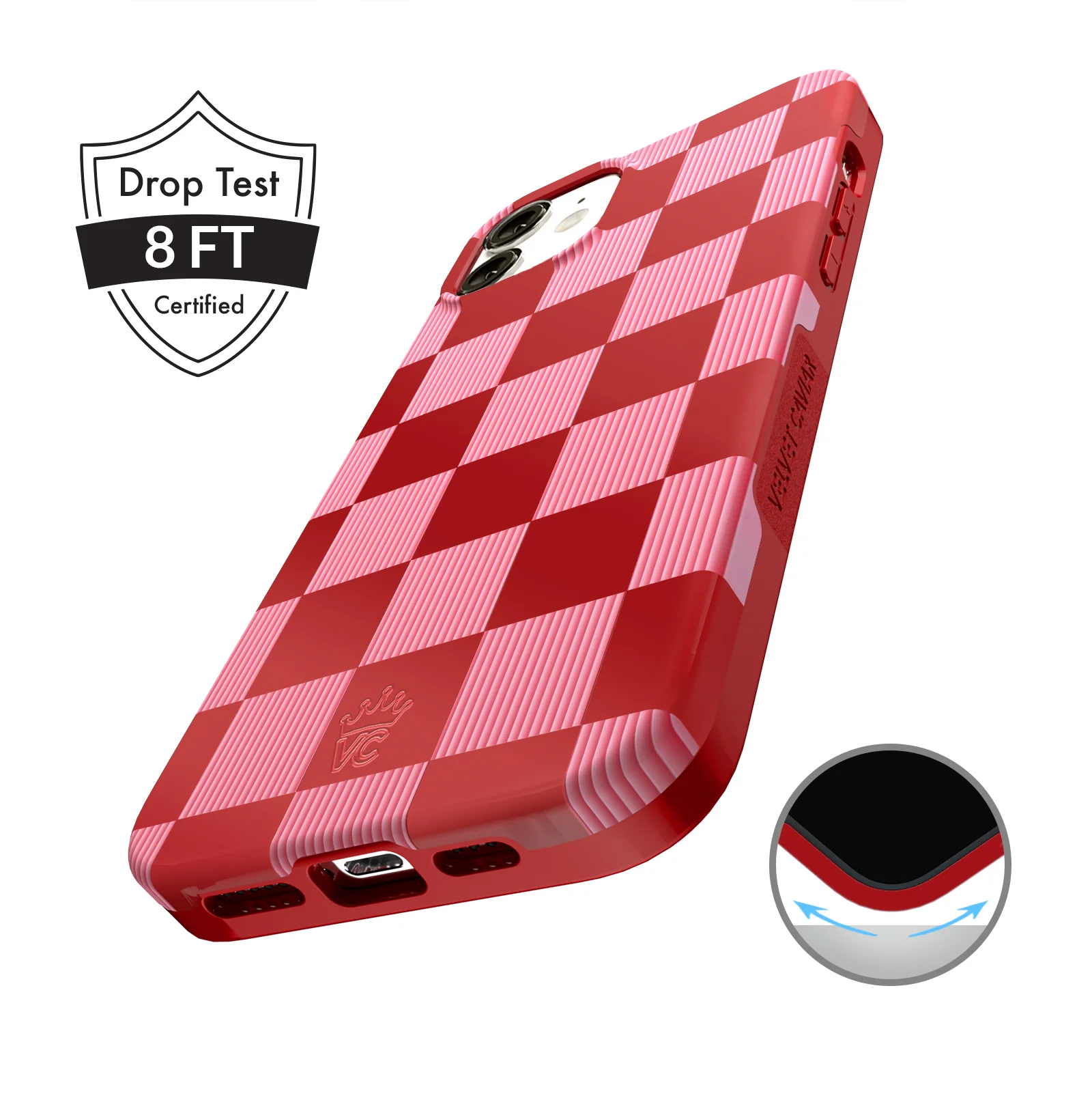 Rose Vibe Checkered iPhone Case - Image 83