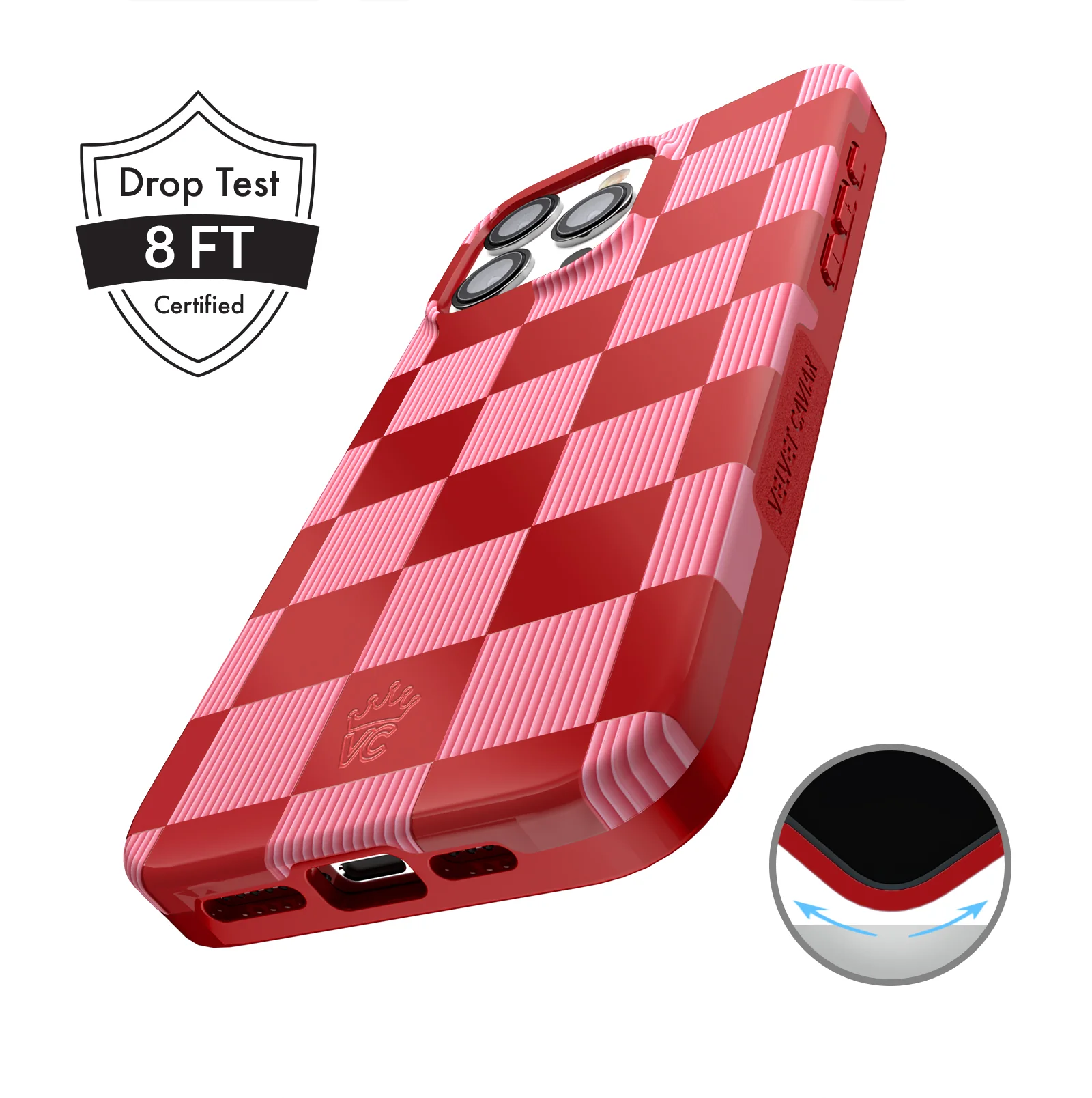 Rose Vibe Checkered iPhone Case - Image 89