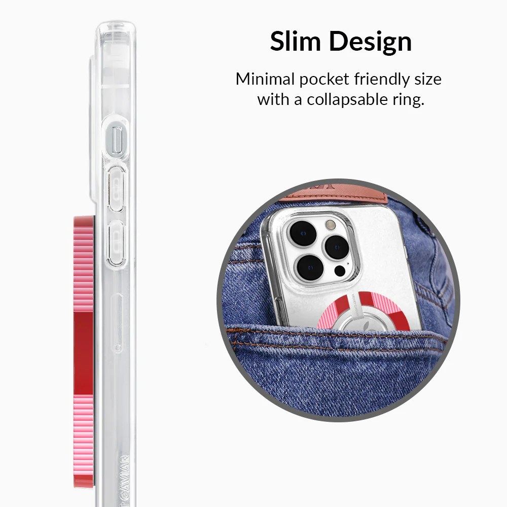 Rose Vibe Checkered MagSafe Grip Ring - Image 5