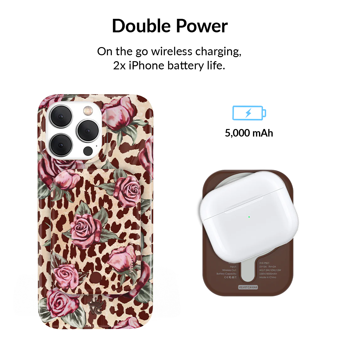 Rosy Leopard MagSafe Battery Power Pack - Image 2