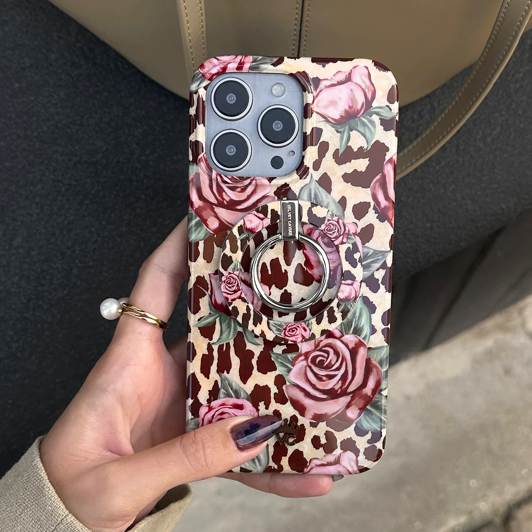 Rosy Leopard MagSafe Grip Ring - Image 2