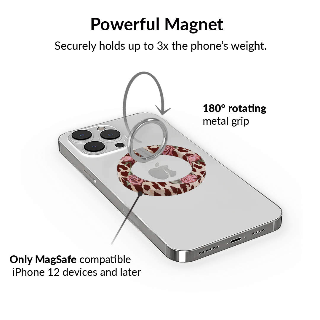 Rosy Leopard MagSafe Grip Ring - Image 3