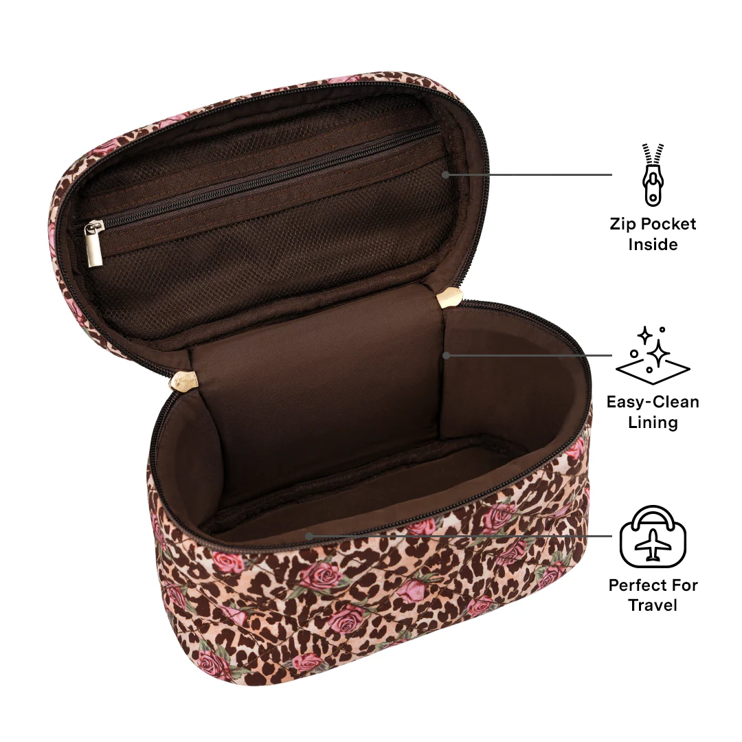 Rosy Leopard Vanity Bag - Image 4