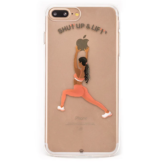 Shut Up & Lift iPhone Case Black Hair Pink Pants - Image 19