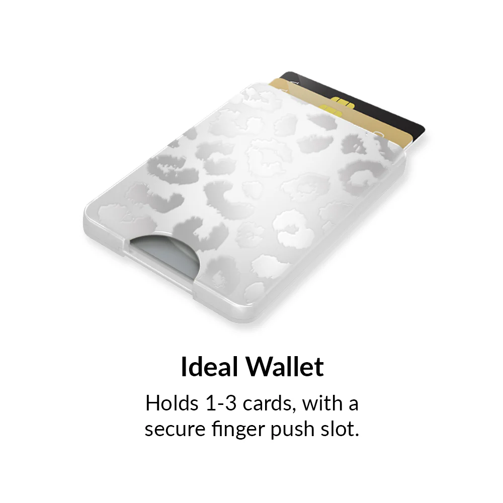 Silver Chrome Leopard MagSafe Wallet - Image 3