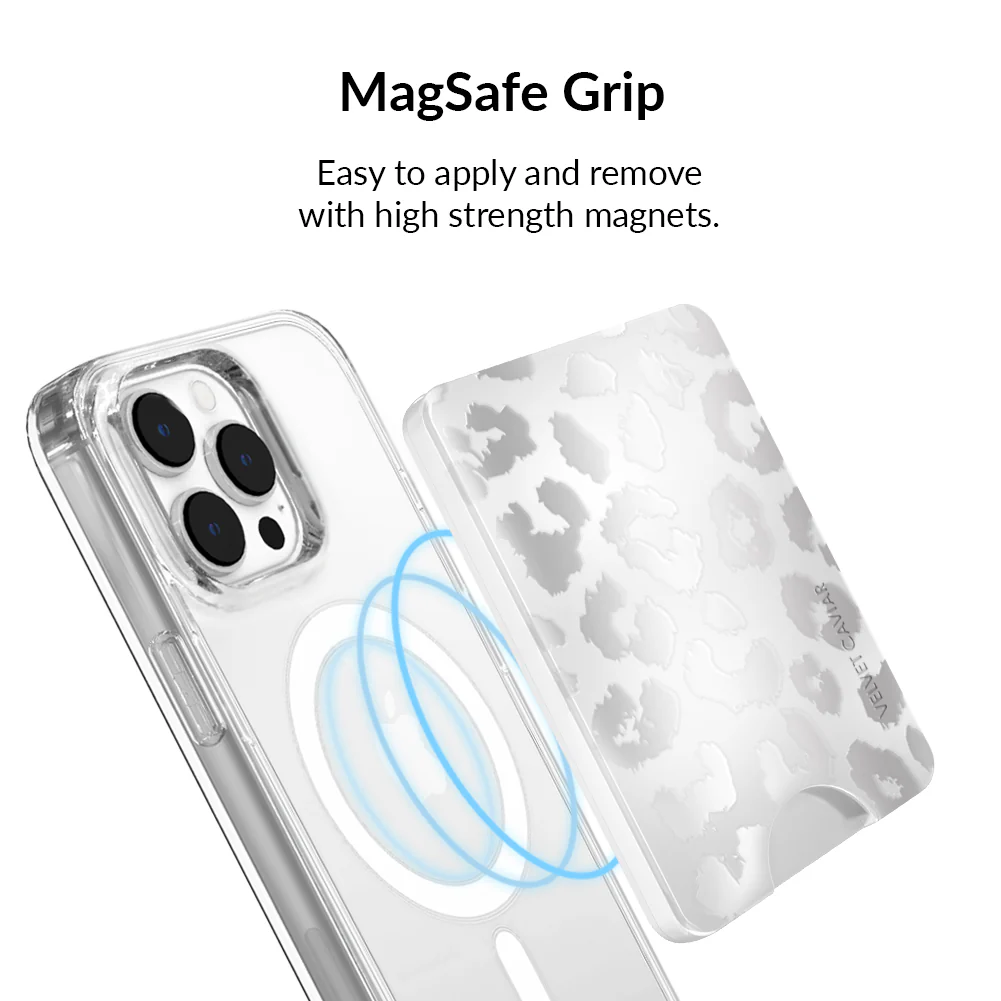 Silver Chrome Leopard MagSafe Wallet - Image 4