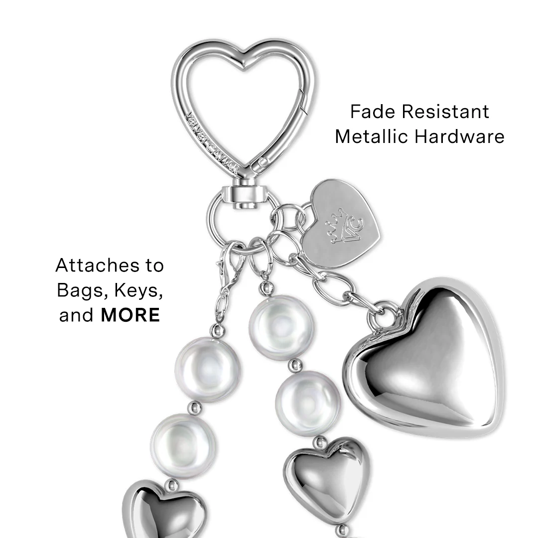 Silver Heart Drip Bag Charm - Image 3