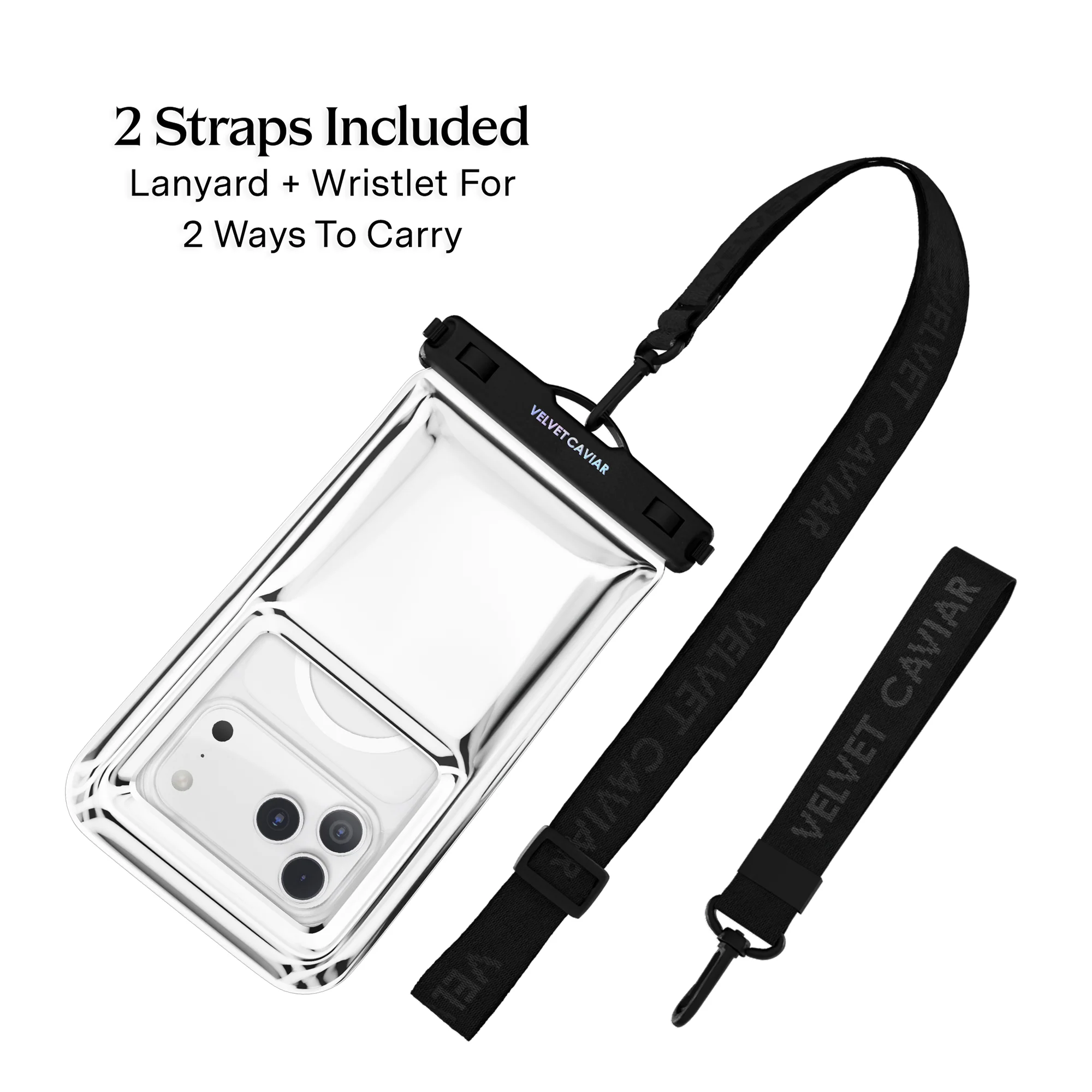 Silver Holo Waterproof Floating Phone Pouch - Image 4